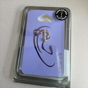 Claire's Gold Threadless Earring